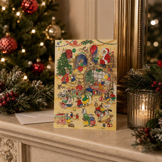 Toy Shop Christmas Advent Calendar Greetings Card, A5 Woodland Animal Design