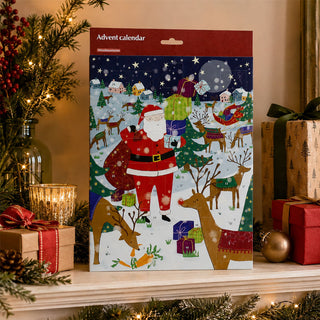 Santa's Journey Traditional Picture Christmas Advent Calendar, 32.5cm