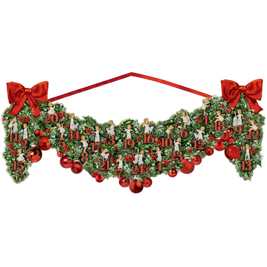 Deluxe Traditional Card Advent Calendar Large - Victorian Christmas Garland