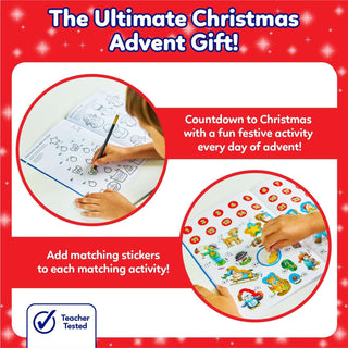 Christmas Advent Colouring and Activity Book, A4 with Stickers & Puzzles