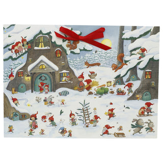 Large Picture Advent Calendar, Gnome Woodland Christmas Design 52cm