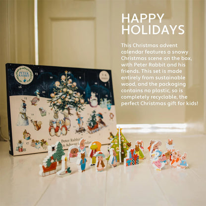 Children's Wooden Peter Rabbit Playset Countdown To Christmas Advent Calendar