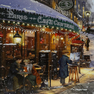 Romantic Christmas in Paris, Large Christmas Advent Calendar, 58x34cm