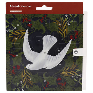 Dove of Peace Christmas Advent Greetings Card, 24 Door Advent Calendar Card