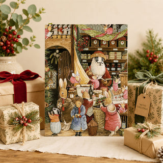 Santa's Workshop Christmas Advent Calendar, A4 Illustrated Calendar