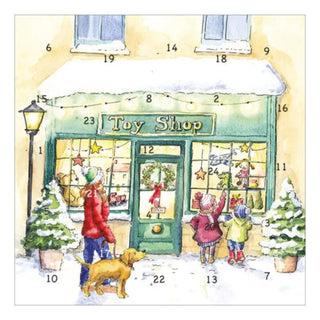 Toy Shop Christmas Advent Calendar Greetings Card, Traditional 24 Door Card