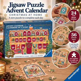 Ravensburger Puzzle Advent Calendar Christmas at Home, 24 Mini Puzzles