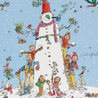 Quentin Blake Snowman Christmas Picture Advent Calendar, 21.3cm 24 Door