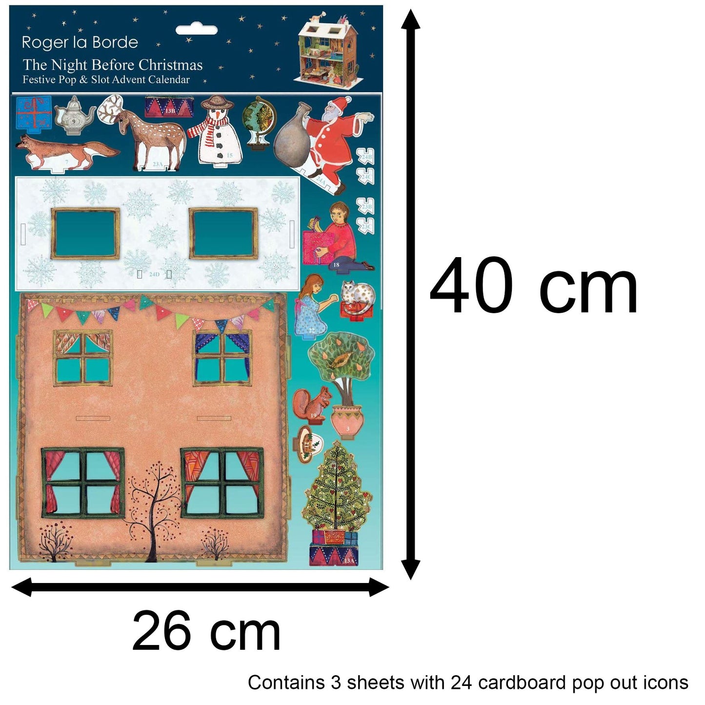 The Night Before Christmas 3D Pop & Slot Freestanding Christmas Advent Calendar