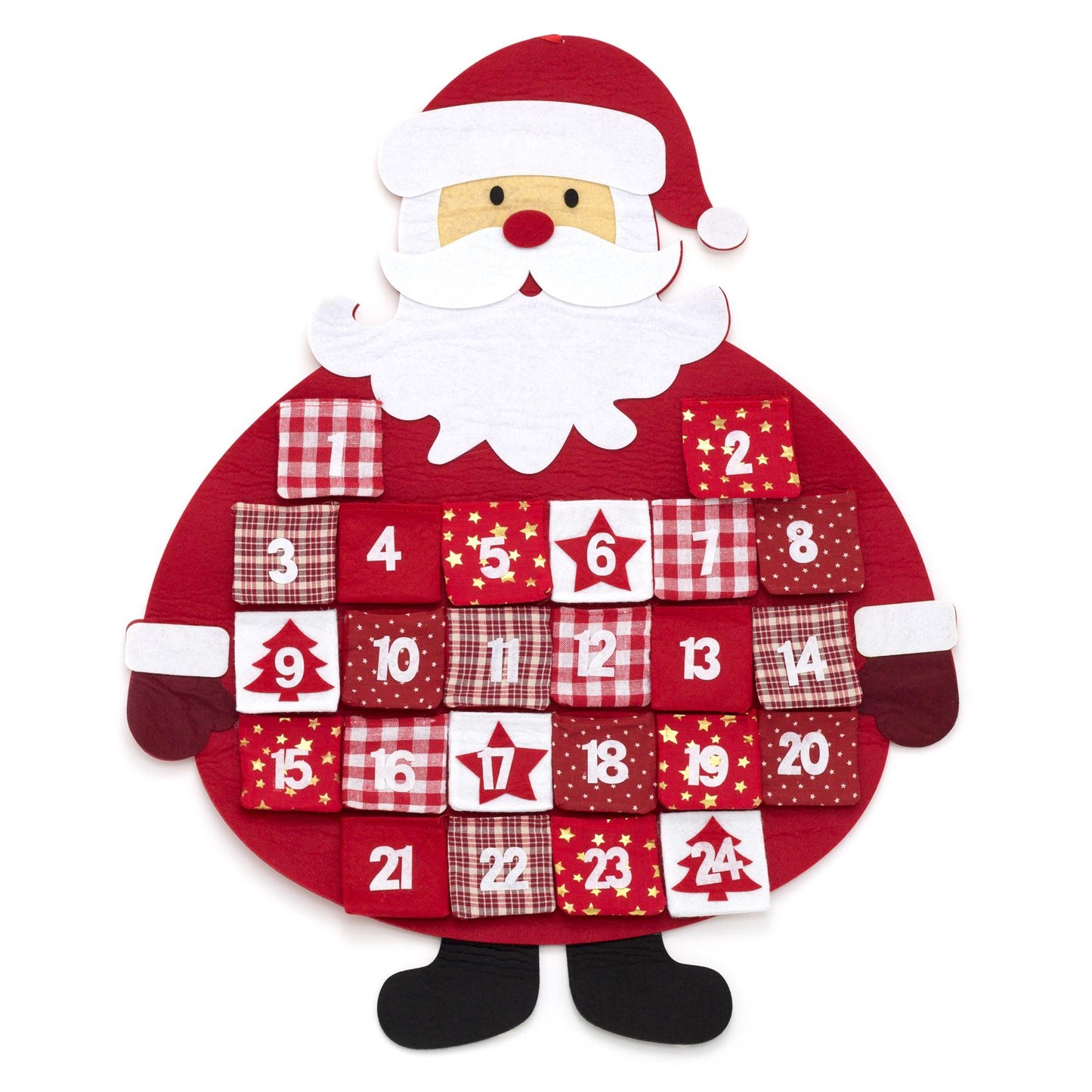 Hanging Felt Santa Father Christmas Advent Calendar