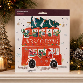 Festive Ride Traditional Picture Christmas Advent Calendar, 24 Door