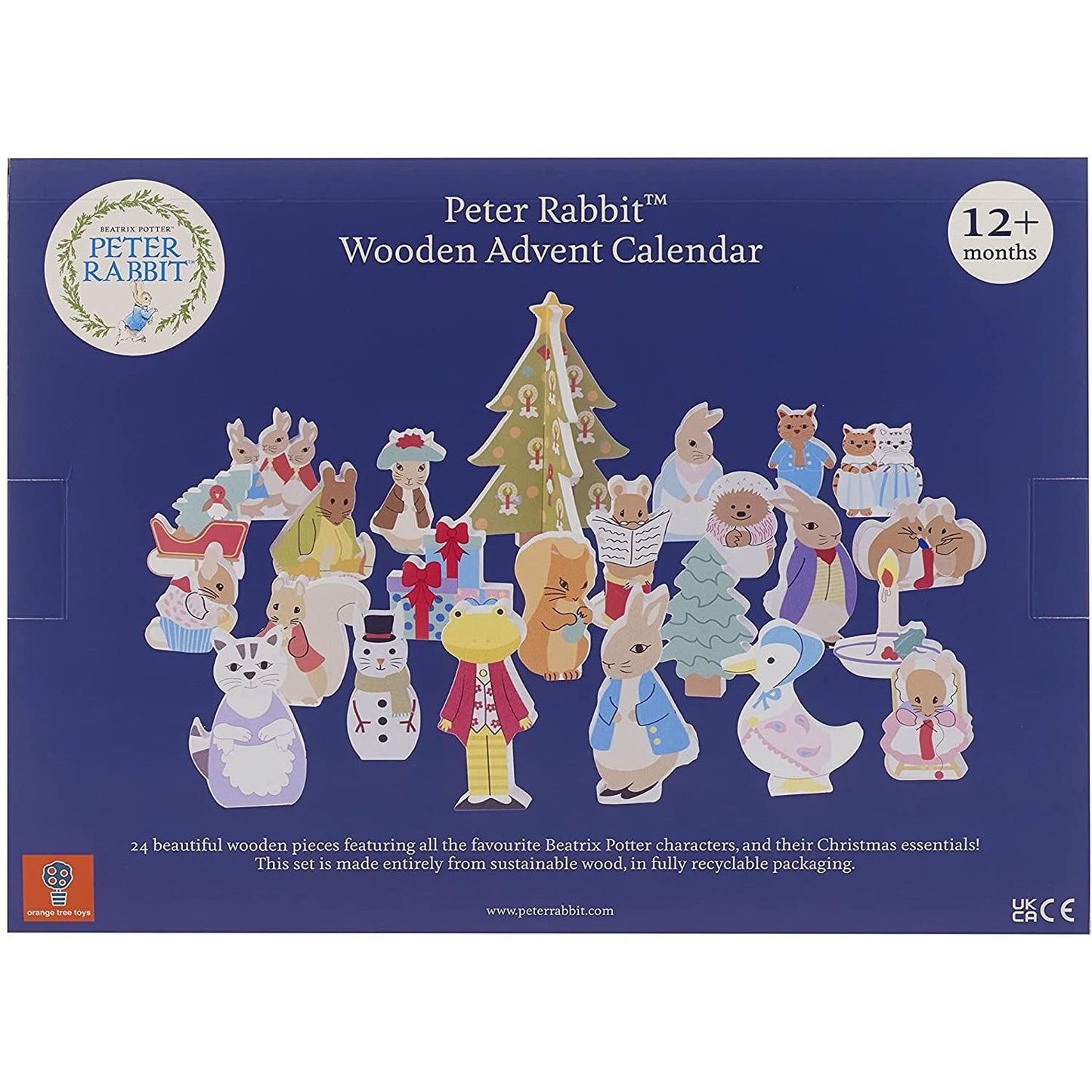 Children's Wooden Peter Rabbit Playset Countdown To Christmas Advent Calendar