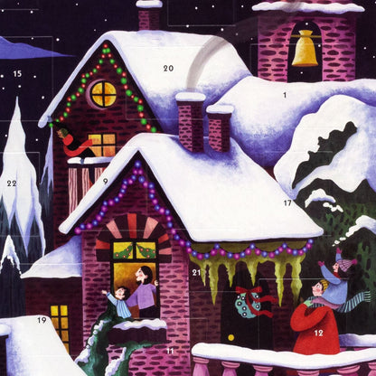 Christmas Advent Calendar Town On Christmas Eve | Santa Picture Advent Calendar