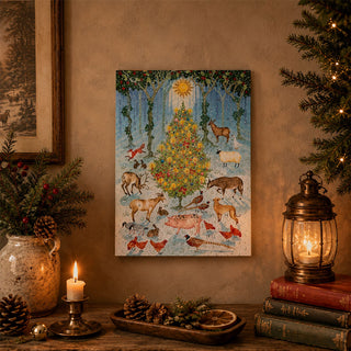 Woodland Magic Christmas Advent Calendar, A4 Vintage Woodland Illustration