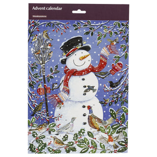 Snowman with Birds Traditional Picture Christmas Advent Calendar, 24 Doors