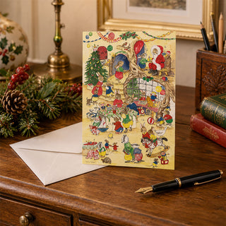 Toy Shop Christmas Advent Calendar Greetings Card, A5 Woodland Animal Design