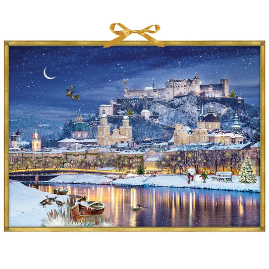 Traditional Christmas Advent Calendar | Christmas At The Castle Advent Calendar | Father Christmas Picture Advent Calendar