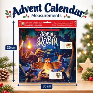 Aardman Robin Robin Christmas Advent Calendar with Stickers, 25 Windows 30cm