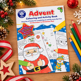 Christmas Advent Colouring and Activity Book, A4 with Stickers & Puzzles