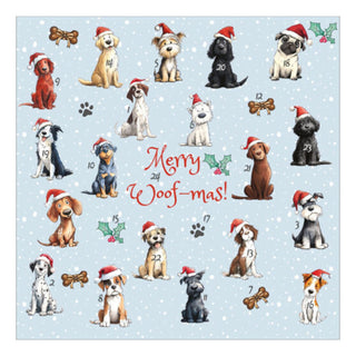 Dogs Christmas Advent Calendar Greetings Card – 24 Opening Windows