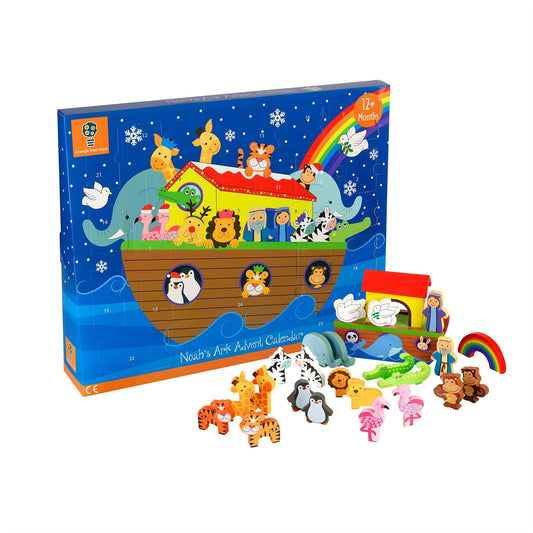 Children's Wooden Noah's Ark Playset Countdown To Christmas Advent Calendar