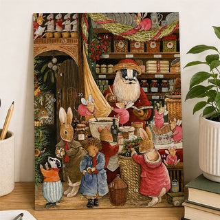 Santa's Workshop Christmas Advent Calendar, A4 Illustrated Calendar