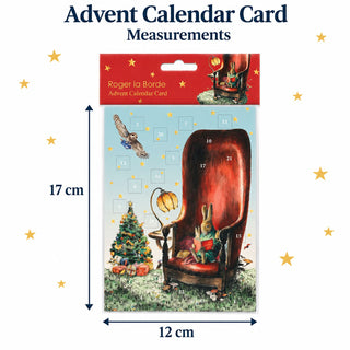 Storytime Christmas Advent Calendar Greetings Card, Rabbit Woodland Design