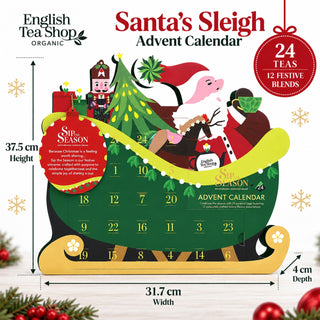 English Tea Shop Advent Calendar 2026, Santa's Sleigh With 24 Festive Teas
