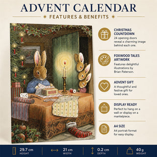 Sneak Peek Christmas Advent Calendar, A4 Foxwood Tales Picture Calendar