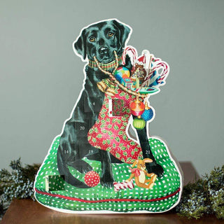 Black Labrador 3D Christmas Advent Calendar | Fold - out Dog - Shaped Calendar 41cm