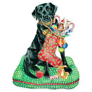 Black Labrador 3D Christmas Advent Calendar | Fold - out Dog - Shaped Calendar 41cm