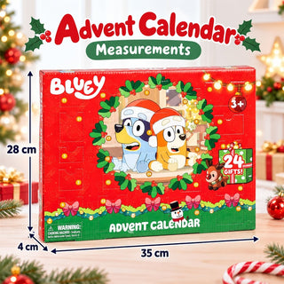Bluey Christmas Advent Calendar, 24 Surprises with Figures and Accessories