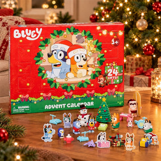 Bluey Christmas Advent Calendar, 24 Surprises with Figures and Accessories
