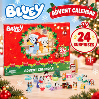 Bluey Christmas Advent Calendar, 24 Surprises with Figures and Accessories