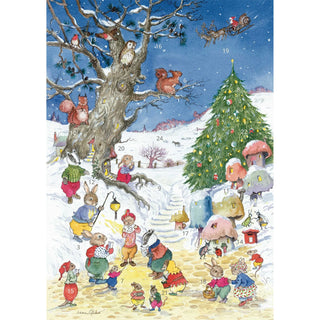 Christmas in the Woods A4 Advent Calendar, Vintage Picture Advent Calendar