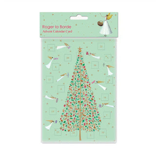 Angel Trees Christmas Advent Calendar Greetings Card, Christmas Tree 17cm