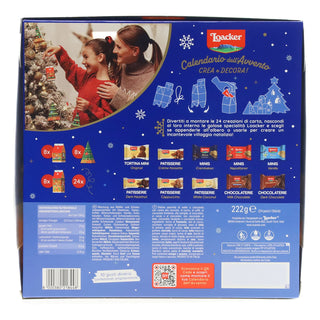 Loacker Advent Calendar with DIY Christmas Decorations, 24 Treats & Village