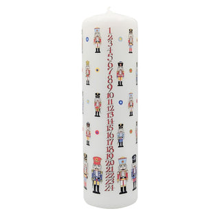 Nutcracker Soldier Christmas Advent Candle | Christmas Pillar Candle - 20cm