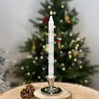Candy Cane Advent Candle | Numbered Christmas Countdown Advent Calendar - 23cm