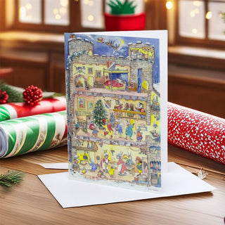 Castle Christmas Advent Calendar Greetings Card | Christmas Advent Calendar - A5