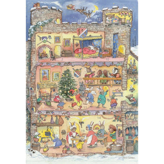 Castle Christmas Advent Calendar Greetings Card | Christmas Advent Calendar - A5