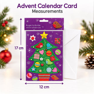 Christmas Tree Christmas Advent Calendar Greetings Card, 24 Door Advent Calendar