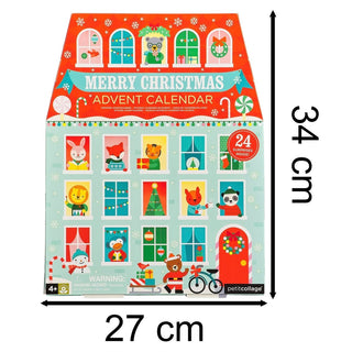 Childrens Christmas Advent Calendar House | Kids 3D Pop - Up Playset with Figures