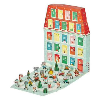 Childrens Christmas Advent Calendar House | Kids 3D Pop - Up Playset with Figures