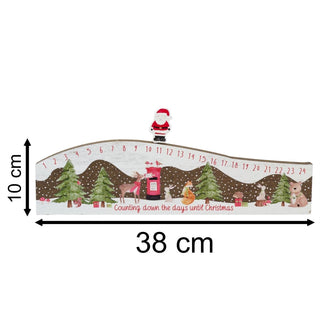 Children's Winter Wonderland Wooden Christmas Advent Calendar Block - 38cm
