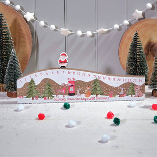 Children's Winter Wonderland Wooden Christmas Advent Calendar Block - 38cm