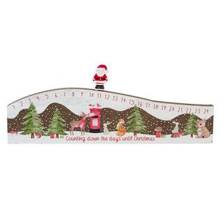 Children's Winter Wonderland Wooden Christmas Advent Calendar Block - 38cm