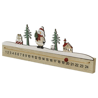 Christmas Advent Calendar Ruler Block Reusable, 39.5cm 24-Day Countdown