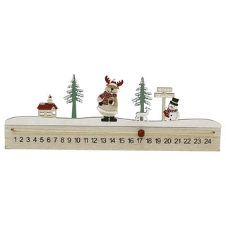 Christmas Advent Calendar Ruler Block Reusable, 39.5cm 24-Day Countdown