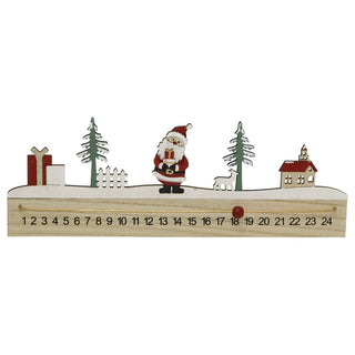 Christmas Advent Calendar Ruler Block Reusable, 39.5cm 24-Day Countdown